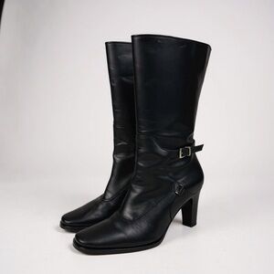 Harley-Davidson Women’s Black Leather Mid-Calf Boots – Size 7 (Made in Brazil)